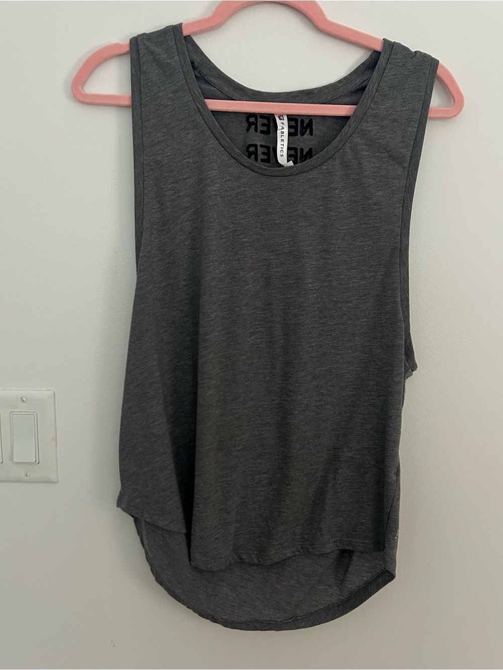 Fabletics Charcoal Gray Scoop Neck Sleeveless Tank Women’s S
